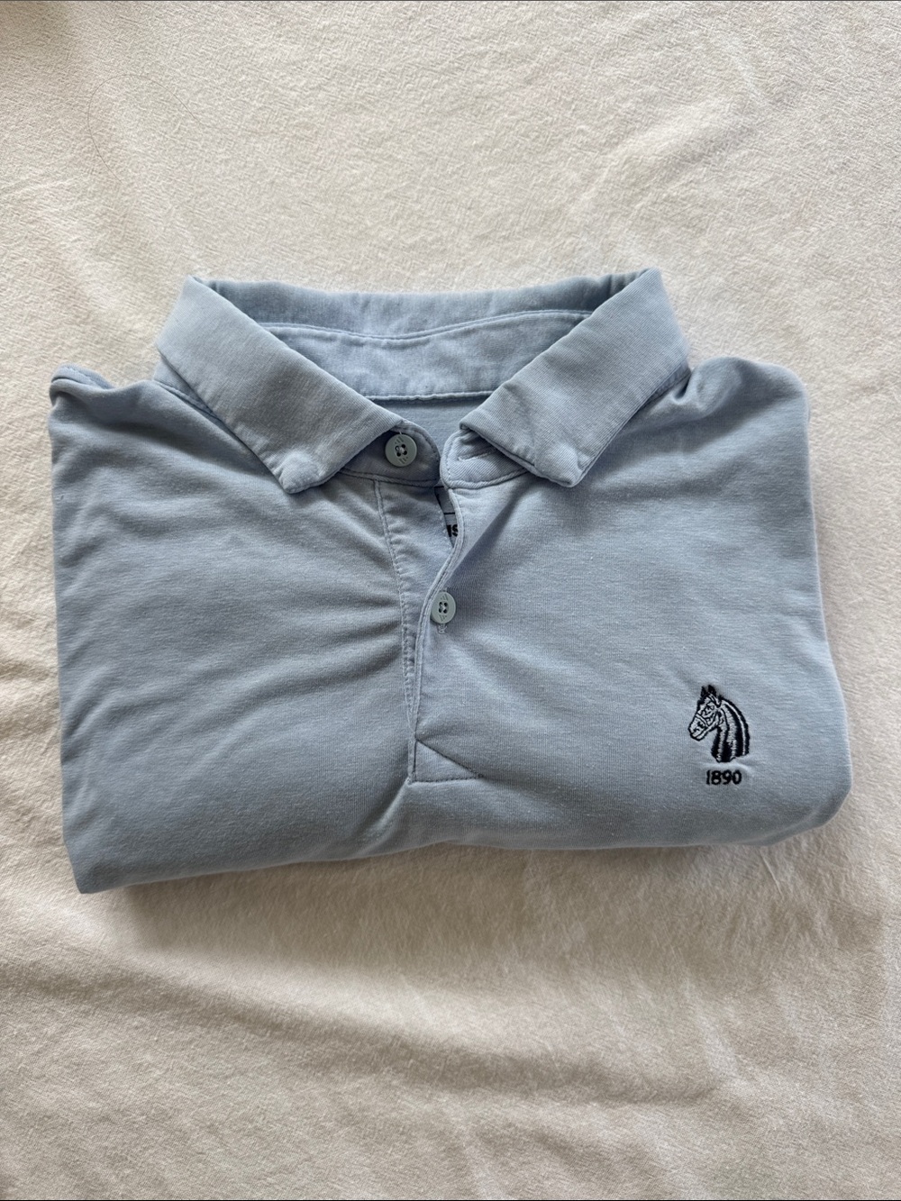 Adidas Cotton Light Blue Men's Polo Philadelphia CC